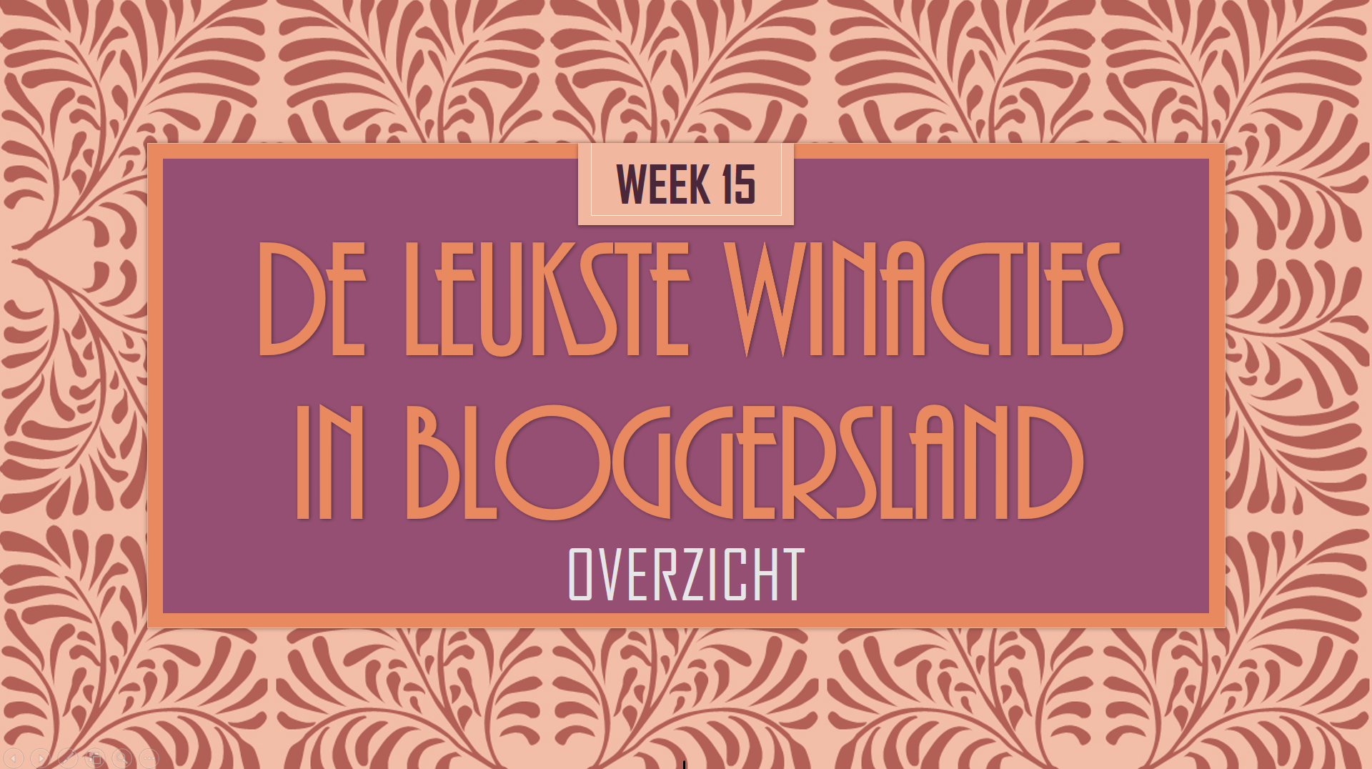 Blogger Winacties wk15