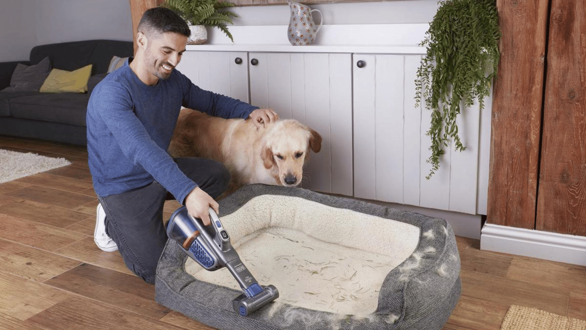 BLACK+DECKER kruimeldief voor dierenharen in gebruik
