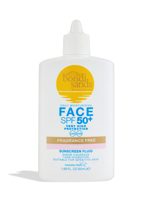 BONDI SANDS SPF 50+ FRAGRANCE FREE TINTED FACE FLUID 1