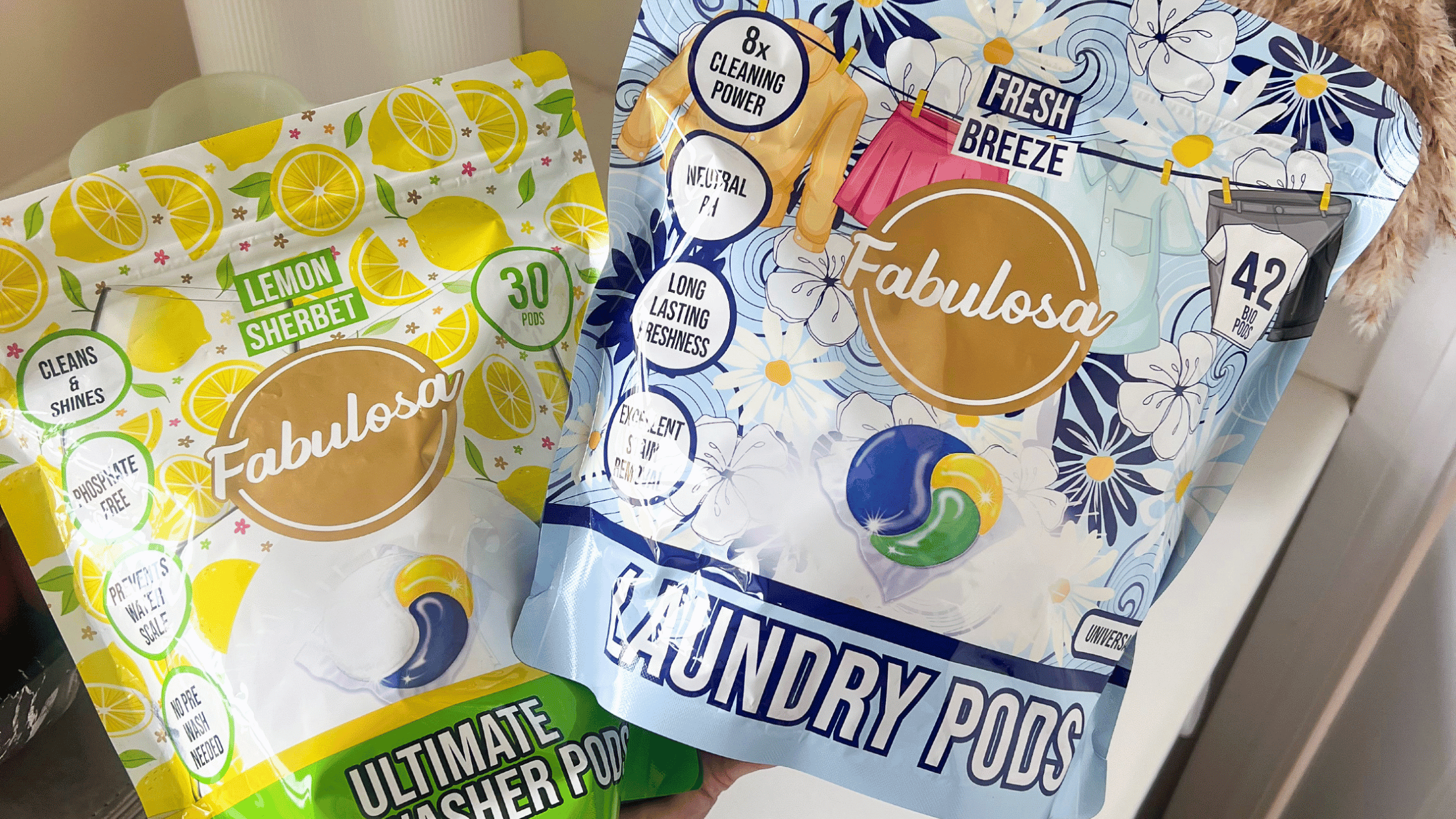 Fabulosa pods in Lemon Sherbet en Fresh Breeze zorgen voor een zomerse geur in huis