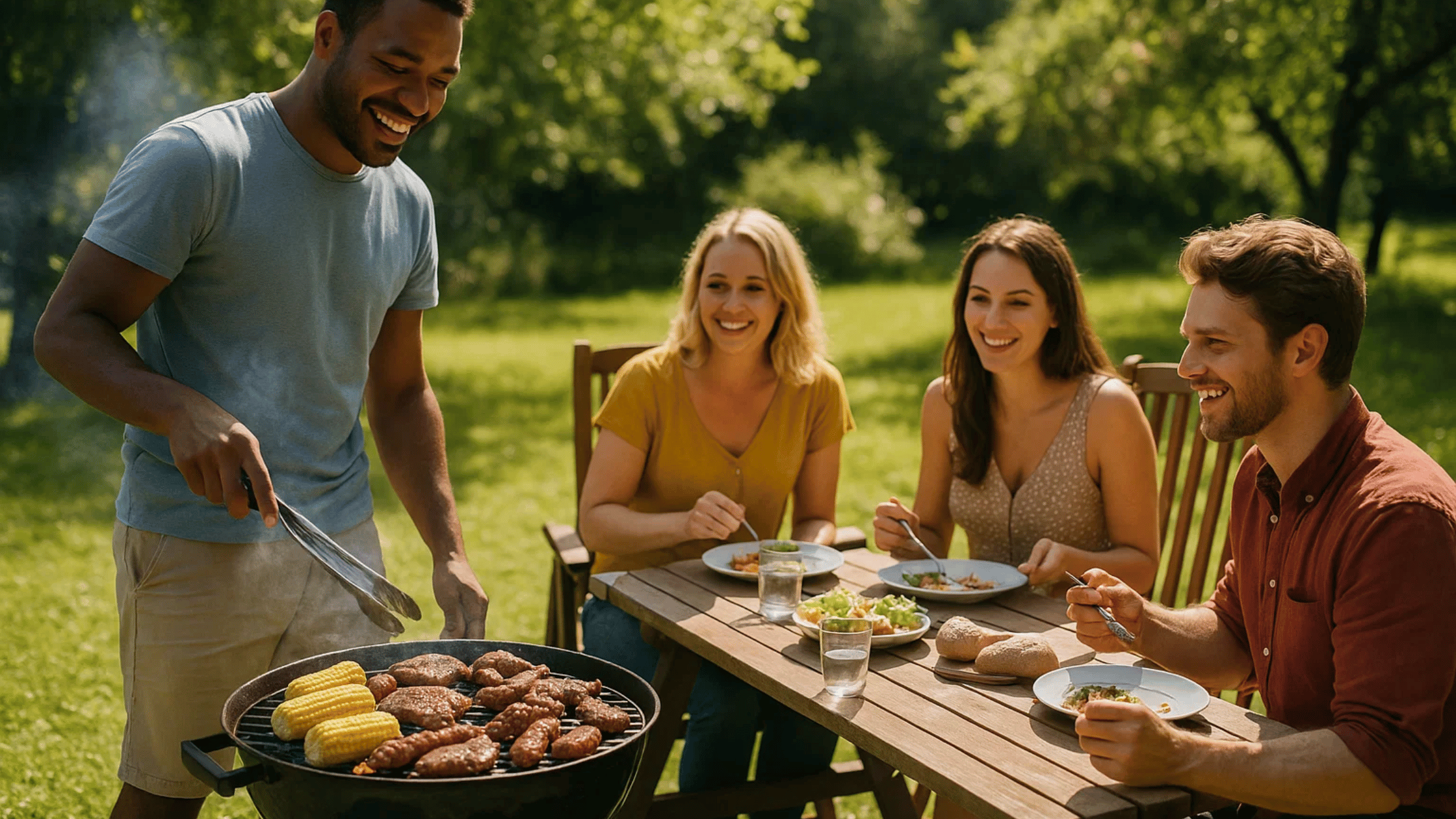 houtskoolbarbecue zomer