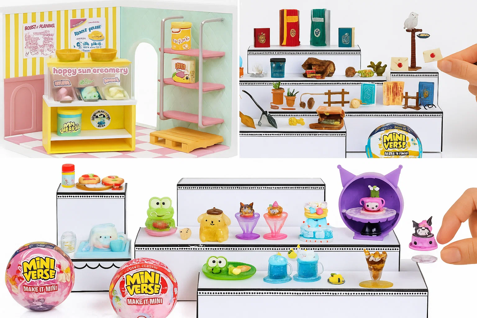 Nieuwe Miniverse sets met Hello Kitty, Hogwarts en een mini-ijswinkel