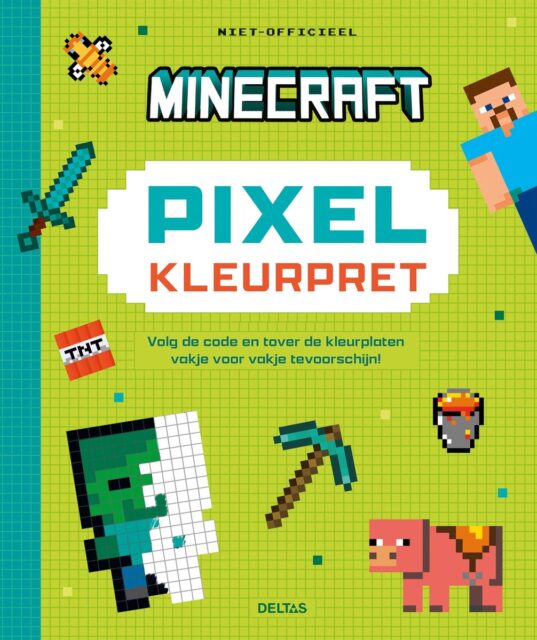 Pixel Art kleurboek in Minecraft-stijl
