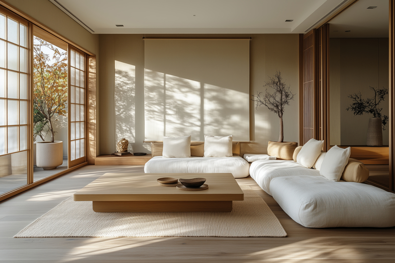 Japandi vloerkleed interieur inspiratie