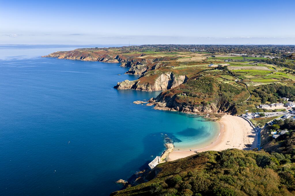 kust en stranden van Jersey eiland