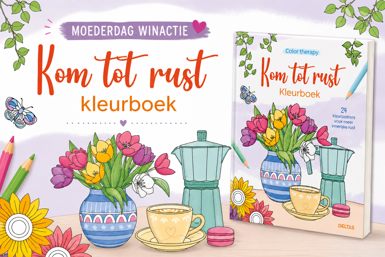 kom tot rust kleurboek met illustraties om in te kleuren