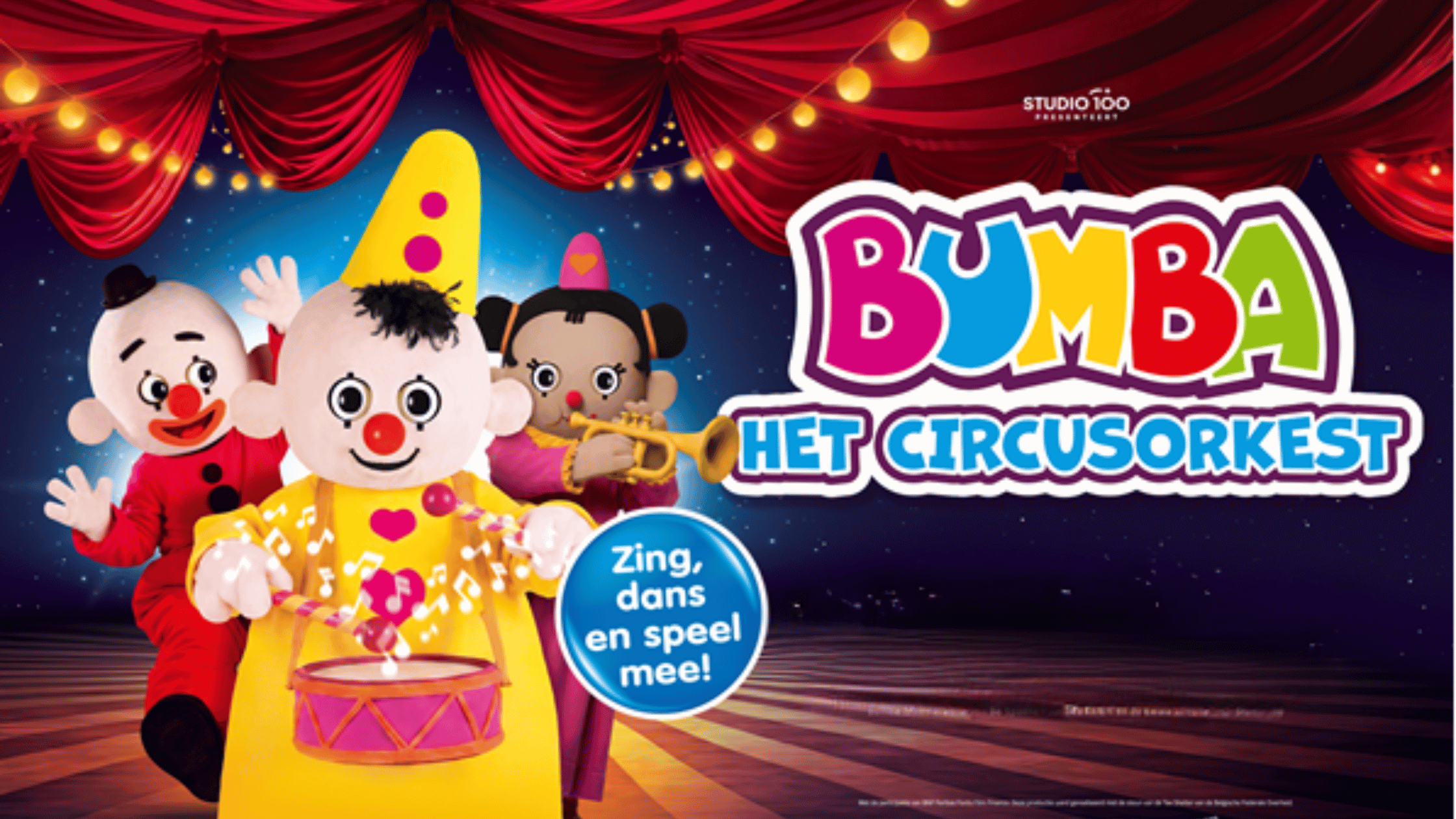 Bumba en zijn circusvriendjes in de nieuwe peuterfilm Bumba Het Circusorkest