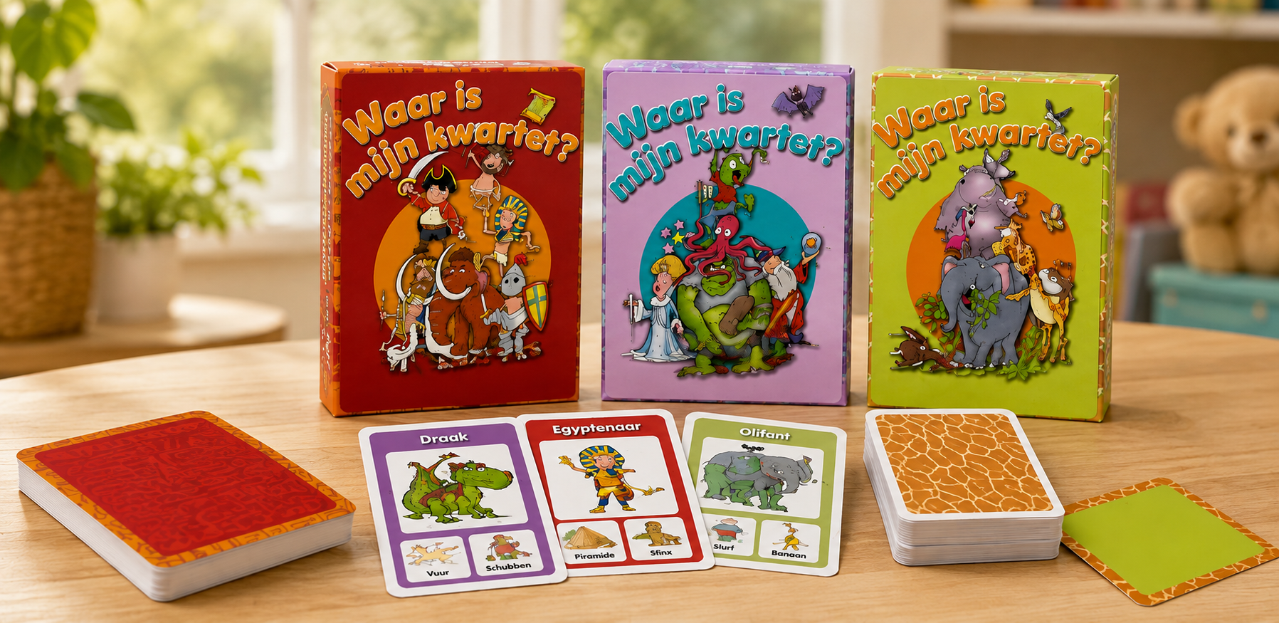 Waar is mijn Kwartet? van Tucker's Fun Factory in de varianten Beestenboel, Magische Wezens en Tijdreizigers