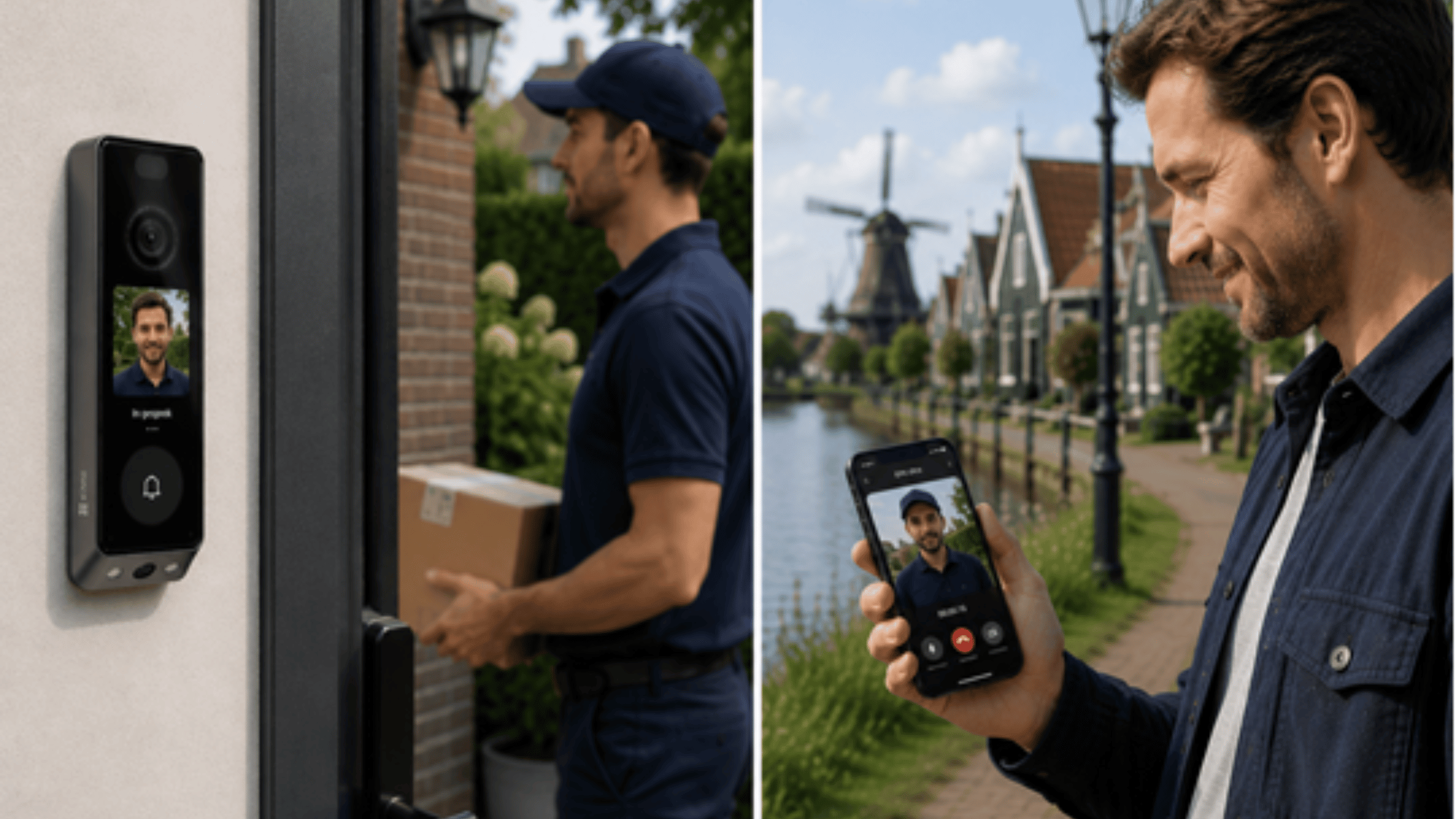 EZVIZ EP8 Ultra slimme videodeurbel met twee camera's voor bezoekers en pakketjes
