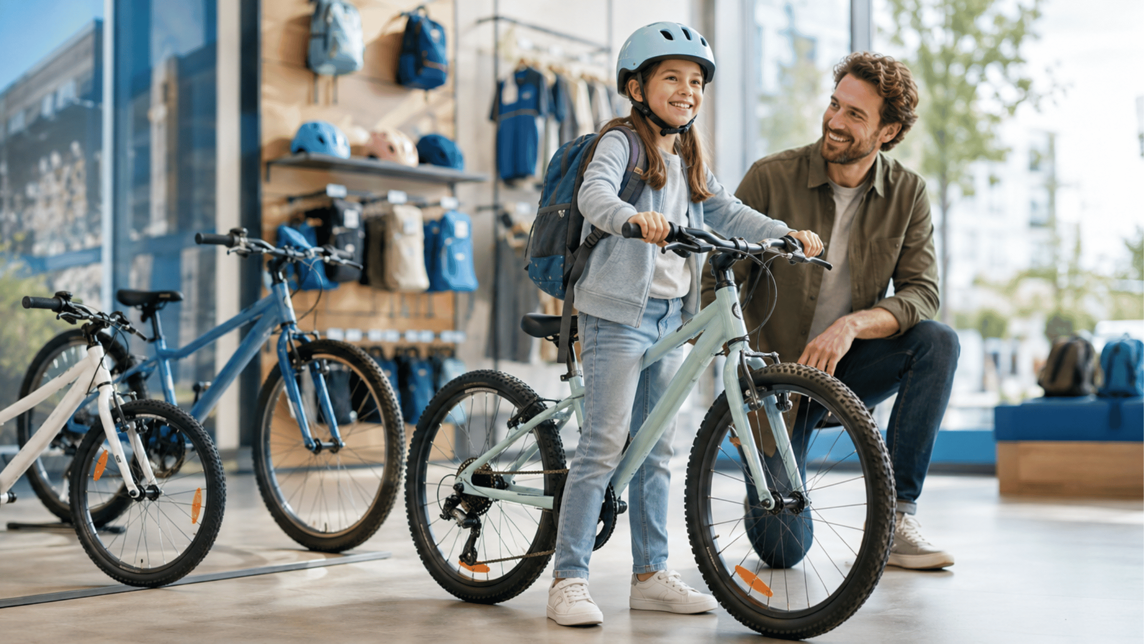 Kinderfiets voor school als onderdeel van het kinderfietsabonnement van Decathlon