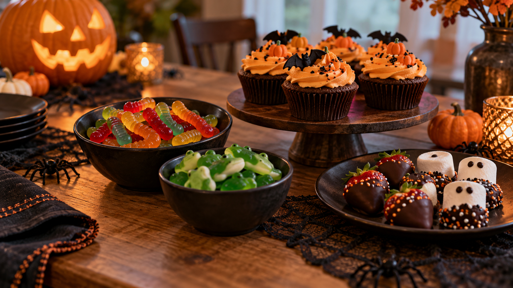 Halloween snacks voor een griezelige avond thuis